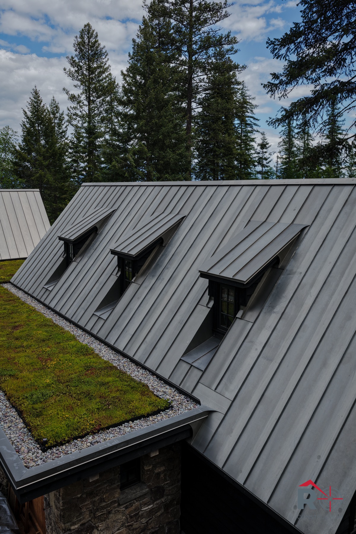 Full elevation, continuous panels with no lateral seams