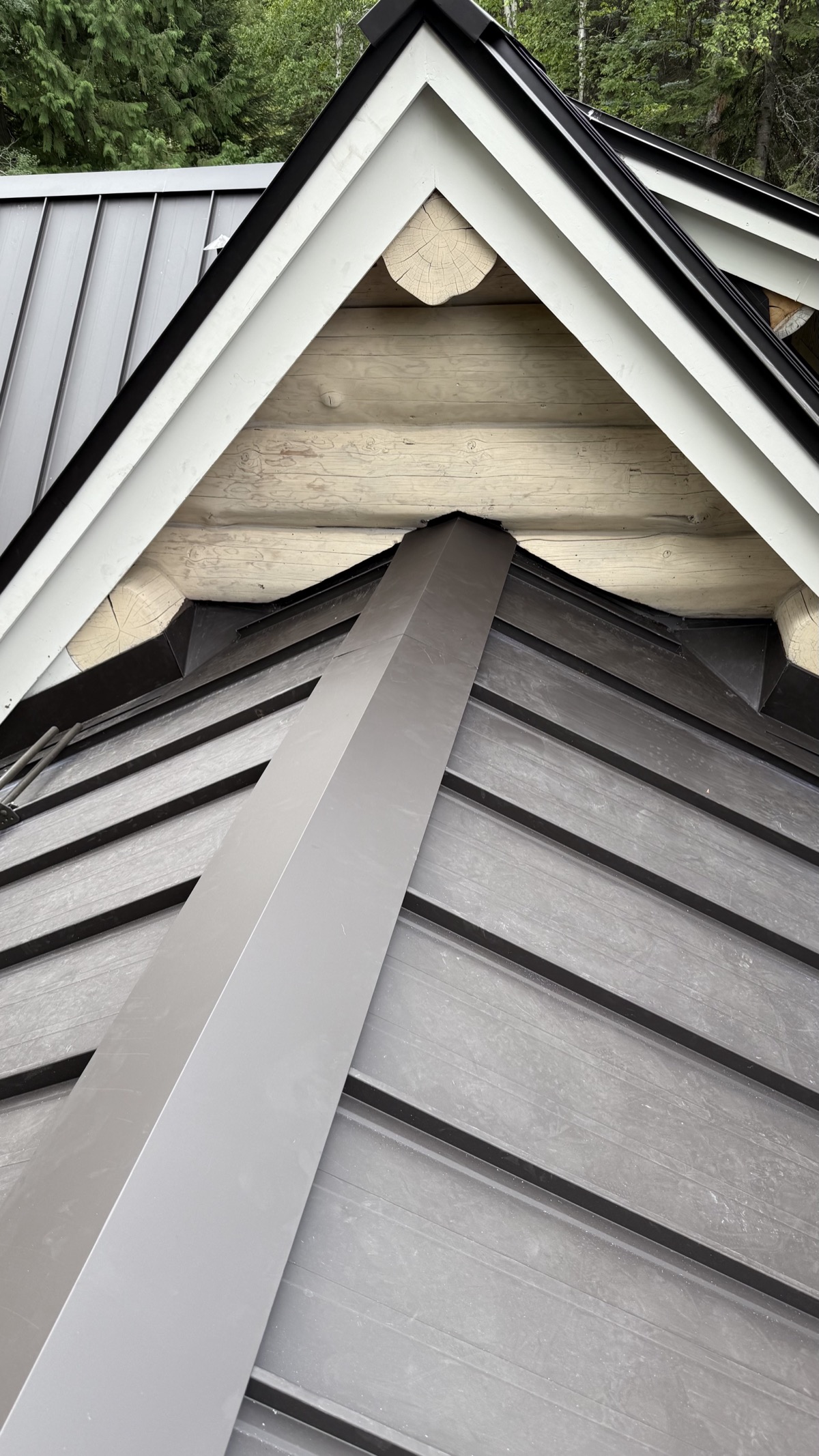 Seam profile at the eave
