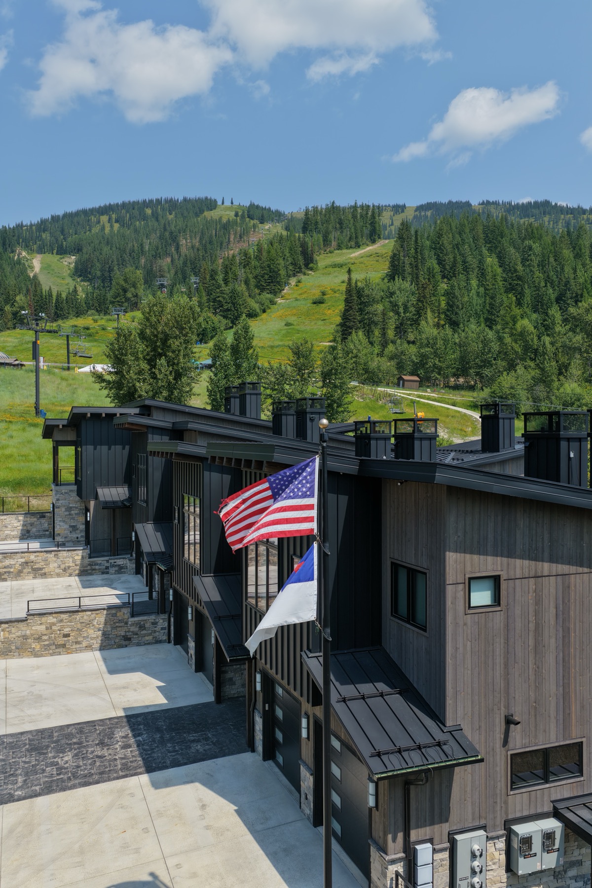 Carbon ULG across a multi-building condo roof, Big Mountain